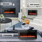 Ultra-Thin Electric Fireplace Low Noise 12 Variable Breath