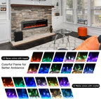 Ultra-Thin Electric Fireplace Low Noise 12 Variable Breath