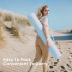 Umbrella 2m Portable Fringed Garden Parasol with Ground