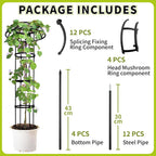 Umbrella Trellis Wisteria Support Frame Rustproof (2 Pack)