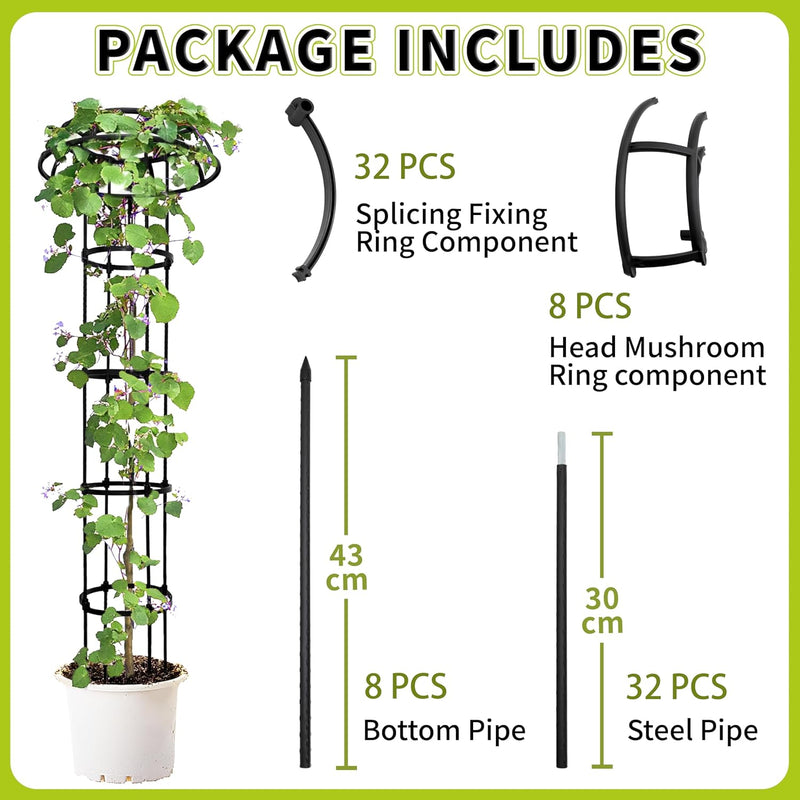 165CM Umbrella Trellis Wisteria Support Frame Rustproof (2 Pack)