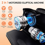 Under Desk Elliptical Machine for Home with 12