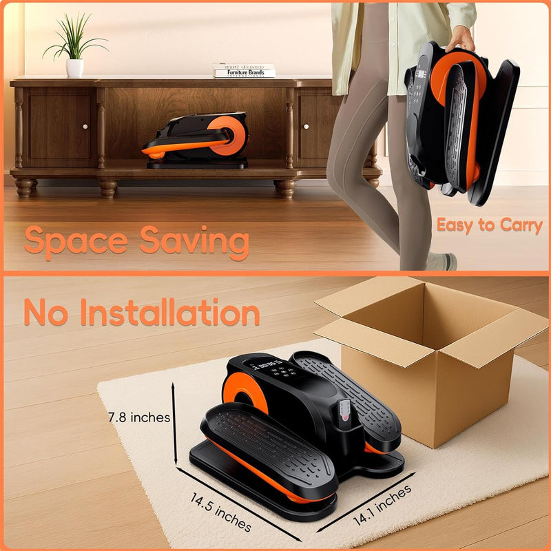 Under Desk Elliptical Machine for Home with 12