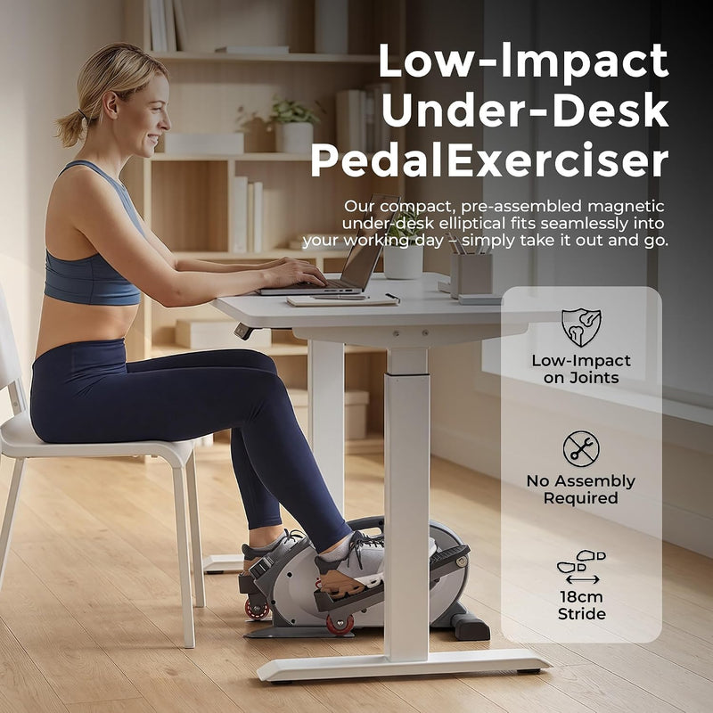 Under-Desk Pedal Elliptical Machine Leg Exerciser