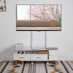 Floor TV Stand with Bracket: Free Standing Trolley