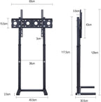 Floor TV Stand with Bracket: Free Standing Trolley