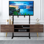 Floor TV Stand with Bracket: Free Standing Trolley
