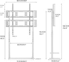Floor TV Stand with Bracket: Free Standing Trolley