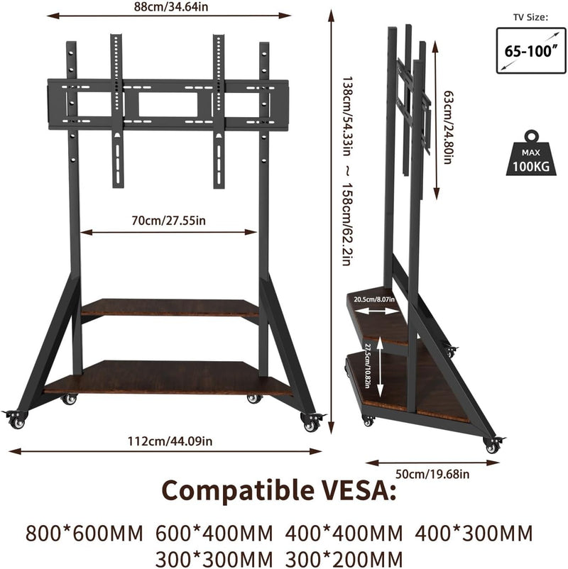 Heavy Duty TV Floor Stand for 40-75 Inch