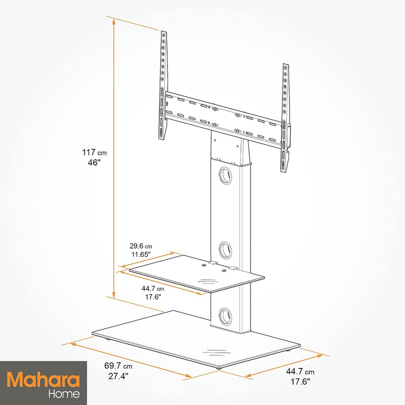 Universal Column TV Stand for 32-65 Inch Tvs-Freestanding