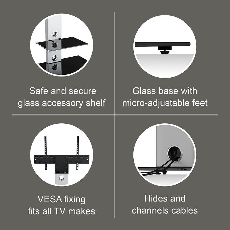 Universal Column TV Stand for 32-65 Inch Tvs-Freestanding