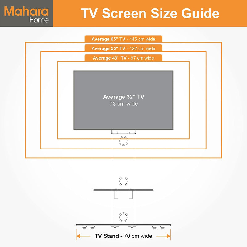 Universal Column TV Stand for 32 to 65