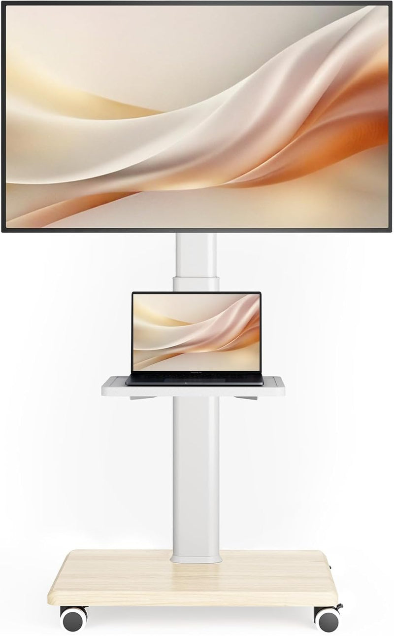 Universal Floor TV Stand Portable Rolling Mount