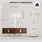 Universal Floor TV Stand Portable Rolling Mount