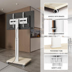 Universal Floor TV Stand Portable Rolling Mount