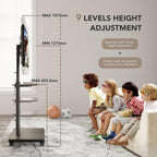 Universal Floor TV Stand Portable Rolling Mount