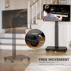 Universal Floor TV Stand Portable Rolling Mount