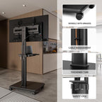 Universal Floor TV Stand Portable Rolling Mount