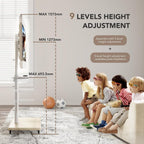 Universal Floor TV Stand Portable Rolling Mount