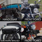 Universal Motorcycle Bag PU Leather Motorbike Saddle Storage