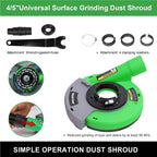 Universal Surface Grinding Dust Shroud for Angle Grinder