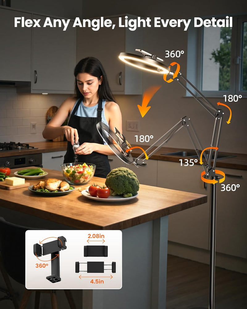 Upgrade Ring Light with Tripod Stand Phone Holder