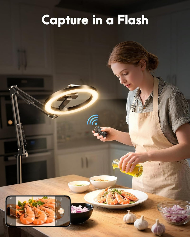 Upgrade Ring Light with Tripod Stand Phone Holder
