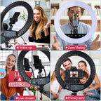 Upgraded 18 Inch LED Ring Light with Tripod