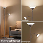 Upgraded 2-In-1 Torchiere Floor Lamp Dimmable Standing