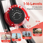Folding Exercise Bike with 16-Level Adjustable Magnetic