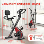 Folding Exercise Bike with 16-Level Adjustable Magnetic