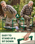 Upgraded Garden Kneeler and Seat with 500lb Frame