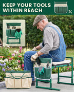 Upgraded Garden Kneeler and Seat with 500lb Frame