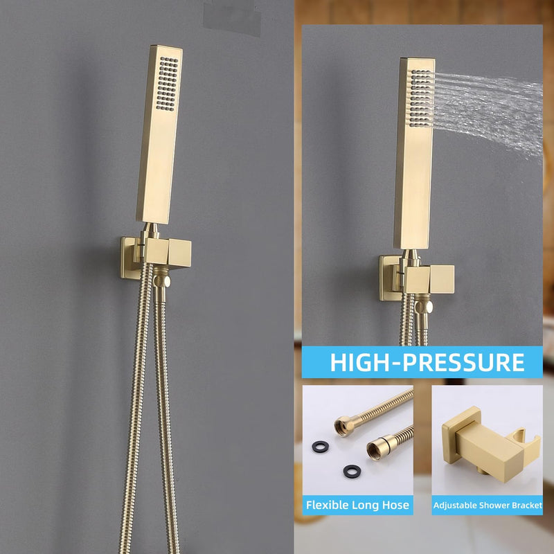 Upgraded Thermostatic Shower System with 10" Rain Head