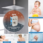 Upgraded Thermostatic Shower System with 10" Rain Head