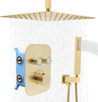 Upgraded Thermostatic Shower System with 10" Rain Head