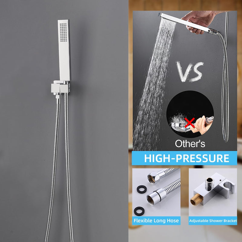 Upgraded Thermostatic Shower System with 10" Rain Head