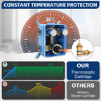 Upgraded Thermostatic Shower System with 10" Rain Head