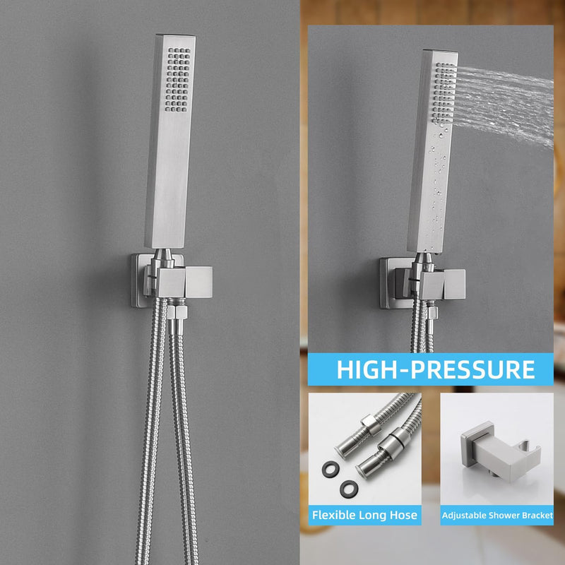 Upgraded Thermostatic Shower System with 10" Rain Head