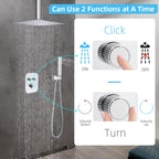 Upgraded Thermostatic Shower System with 10" Rain Head