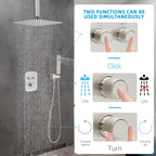 Upgraded Thermostatic Shower System with 10" Rain Head
