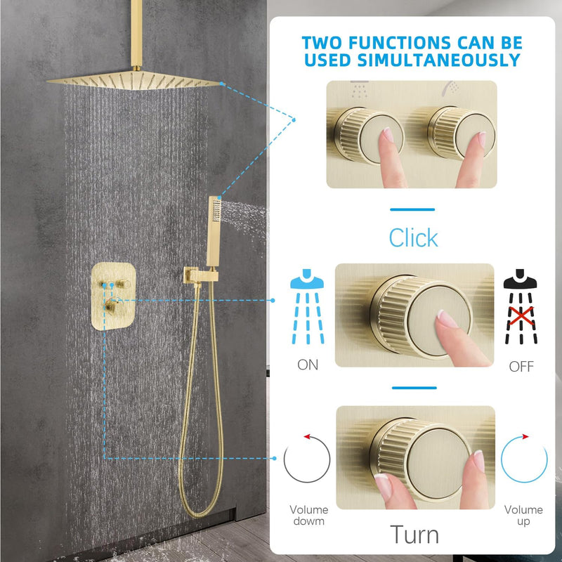 Upgraded Thermostatic Shower System with 10" Rain Head