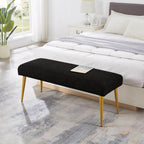 Upholstered Entryway Bench Ottoman Bedroom Bench-Stool