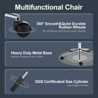 Upholstered Home Office Desk Chairs with Adjustable Swivel