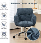 Upholstered Home Office Desk Chairs with Adjustable Swivel
