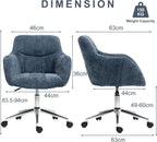 Upholstered Home Office Desk Chairs with Adjustable Swivel