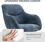 Upholstered Home Office Desk Chairs with Adjustable Swivel
