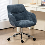 Upholstered Home Office Desk Chairs with Adjustable Swivel