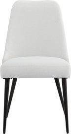 Upholstered Kitchen Dining Chairs Modern Comfy Linen Padded (Set of 2)