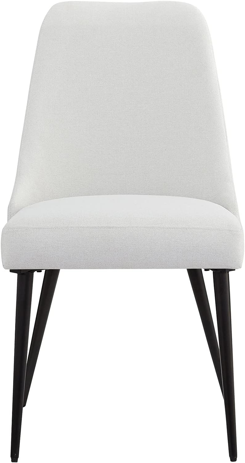 Upholstered Kitchen Dining Chairs Modern Comfy Linen Padded (Set of 2)